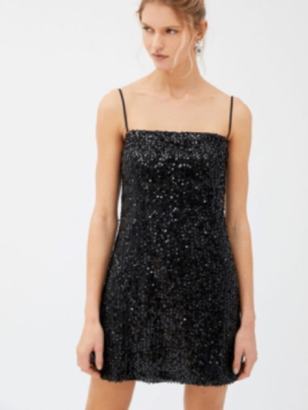Urban Outfitters Black Sequin Mini Dress